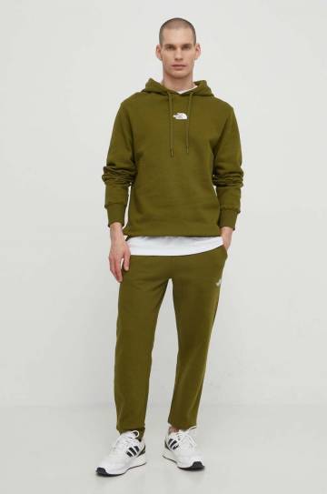 Хлопковые спортивные штаны The North Face цвет зелёный с принтом NF0A87DEPIB1 Хлопковые спортивные штаны The North Face цвет зелёный с принтом NF0A87DEPIB1