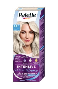 Стойкая крем-краска для волос Palette Интенсивный цвет, 9.5-1 Пепельный блондин, 110 мл