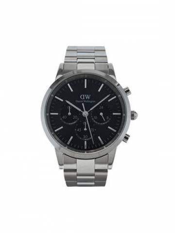Daniel Wellington Годинник Iconic Chronograph Link Onyx DW00100645 Срібний Daniel Wellington Годинник Iconic Chronograph Link Onyx DW00100645 Срібний