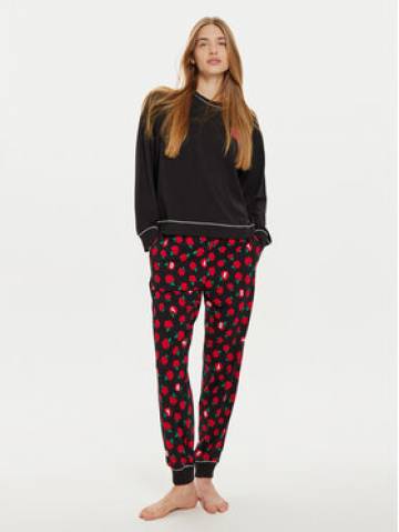 DKNY Піжама YI90025 Чорний Regular Fit DKNY Піжама YI90025 Чорний Regular Fit