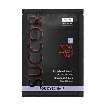 Шампунь Succor Total Color Play Shampoo для окрашенных волос, 10 мл Шампунь Succor Total Color Play Shampoo для окрашенных волос, 10 мл