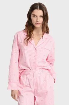 Женская розовая рубашка в полоску LYNDA Розовый L Etam 6556343