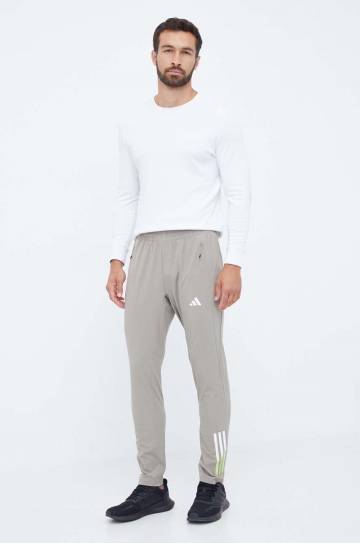 Тренировочные брюки adidas Performance Train Icons цвет зелёный с принтом Тренировочные брюки adidas Performance Train Icons цвет зелёный с принтом