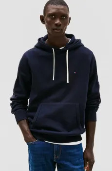 Мужское темно-синее худи GLOBAL STRIPE Синий S Tommy Hilfiger MW0MW37472