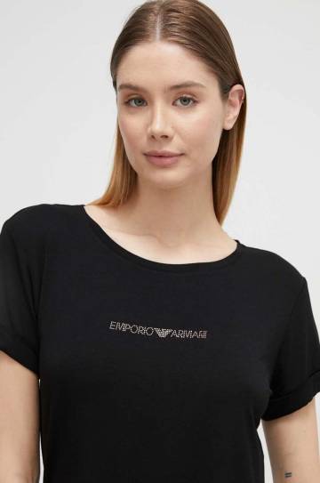 Пляжная футболка Emporio Armani Underwear цвет чёрный Пляжная футболка Emporio Armani Underwear цвет чёрный