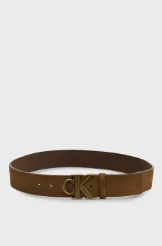 Мужской коричневый замшевый ремень BUCKLE Коричневый 90 Calvin Klein LV04D7084G