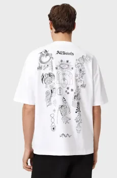 Мужская белая футболка TERRA Белый S AllSaints M023PE