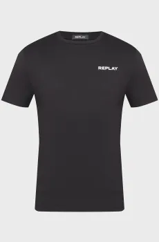 Мужская черная футболка Черный XL Replay M6888 .000.M23608P