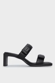 Женские черные кожаные мюли THE SOHO VELCRO Черный 36 Tommy Jeans EN0EN02558