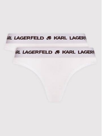 KARL LAGERFELD Набір з 2 пар стрінгів Logo Set 211W2126 Білий KARL LAGERFELD Набір з 2 пар стрінгів Logo Set 211W2126 Білий