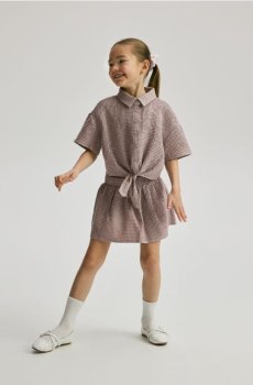 Reserved - Спідниця-шорти з паєтками - бежевий - 529IB-80X