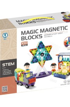 Детский магнитный конструктор MingBO Звезда и паровозик, от 3 лет (3406)