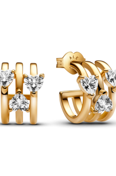 Сережки "Три серця"