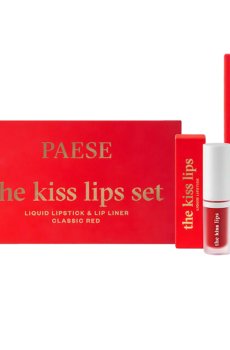 Уценка! Набор для макияжа губ Paese Kiss Lips 06 Classic Red (жидкая помада, 3.4 мл + карандаш, 0.3 г)