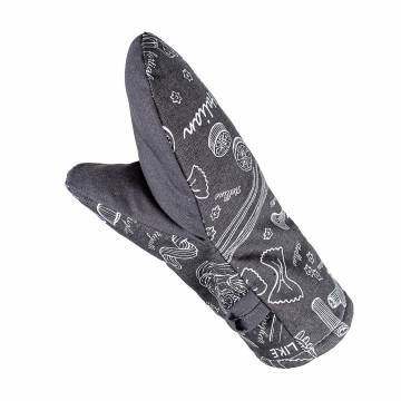 Перчатка кухонная Home Line Паста, графитовая, 19*30 см (полупанама) (177558) Перчатка кухонная Home Line Паста, графитовая, 19*30 см (полупанама) (177558)