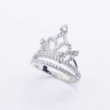 Серебряное кольцо "Корона" с фианитами 111840 Серебряное кольцо "Корона" с фианитами 111840