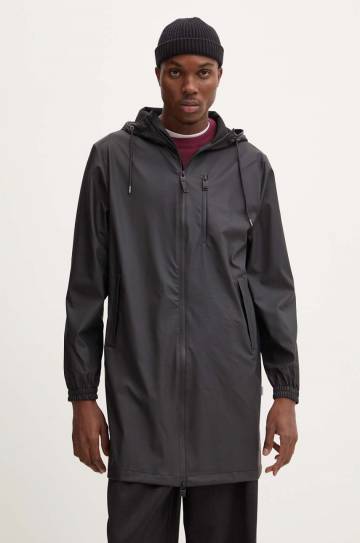 Куртка Rains Long Storm Breaker W3 цвет чёрный переходная 12080-01 Куртка Rains Long Storm Breaker W3 цвет чёрный переходная 12080-01