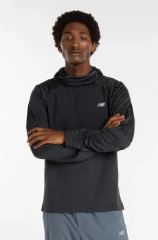Мужское черное худи Grid Balaclava Черный S New Balance MT53207BK