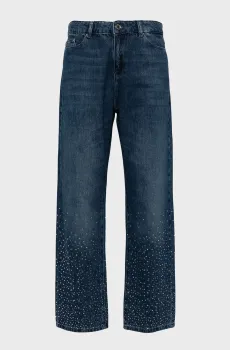 Женские темно-синие джинсы SPARKLE GF DENIM PANTS Синий 26 Karl Lagerfeld 240W1104