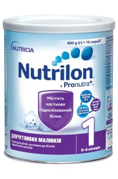 Детская молочная сухая смесь Nutrilon 1 для чувствительных малышей, 0-6 месяцев, 400 г