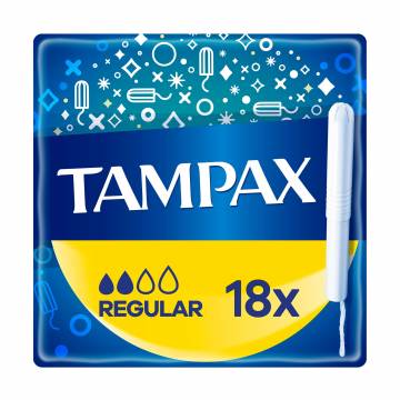 Тампони TAMPAX Regular с апликатором, 18 шт Тампони TAMPAX Regular с апликатором, 18 шт