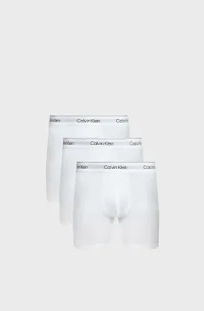 Мужские белые боксеры (3 шт) BOXER BRIEF Белый S Calvin Klein 000NB3964A