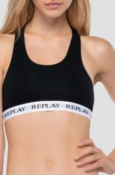 Женский черный топ Черный L Replay I101300