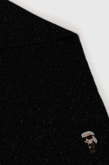 Шерстяной шарф Karl Lagerfeld цвет чёрный узорный Шерстяной шарф Karl Lagerfeld цвет чёрный узорный