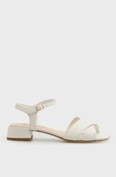 Женские белые кожаные босоножки Белый 36 Baldinini D6E311P2VITE;9061