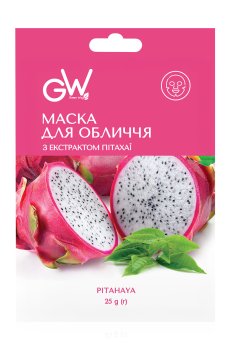 Тканевая маска для лица Green Way ФітоЛінія с экстрактом питахайи и белого чая, 25 г