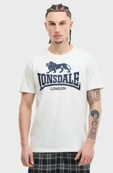 Мужская белая футболка LOGO Белый L Lonsdale 119083