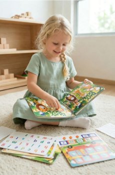 Освітня книжка із завданнями - різнобарвний