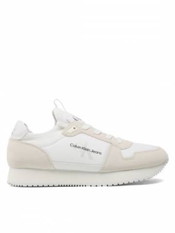 Calvin Klein Jeans Снікерcи Runner Sock Laceup Ny-Lth YM0YM00553 Білий Calvin Klein Jeans Снікерcи Runner Sock Laceup Ny-Lth YM0YM00553 Білий