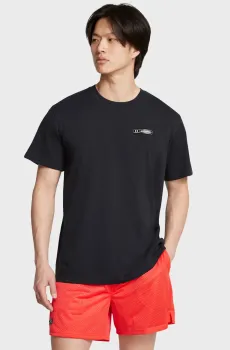 Мужская черная футболка UA HW ARMOUR LABEL SS Черный XXL Under Armour 1382831-001