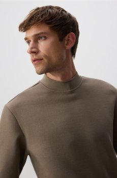 Reserved - Світшот із коміром-стійкою - бежевий - 8067H-08X