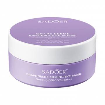 Гидрогелевые патчи для кожи вокруг глаз Sadoer Grape Seeds Firming Eye Mask с экстрактом виноградных косточек, 80 г, 60 шт Гидрогелевые патчи для кожи вокруг глаз Sadoer Grape Seeds Firming Eye Mask с экстрактом виноградных косточек, 80 г, 60 шт