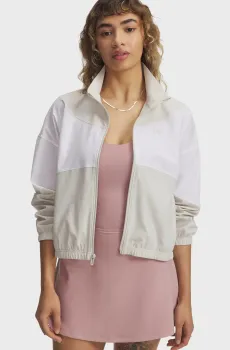 Женская белая ветровка UA Rival Woven Jacket Белый XL Under Armour 1389631-110