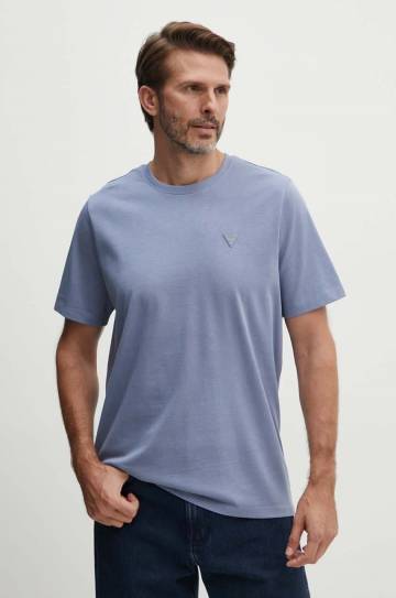 Хлопковая футболка Guess мужская однотонная M4YI0A KCCM1 Хлопковая футболка Guess мужская однотонная M4YI0A KCCM1