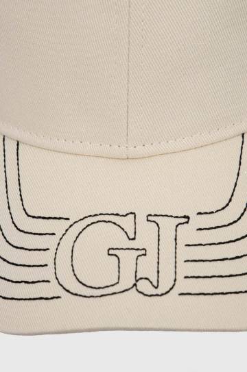 Хлопковая кепка Guess цвет бежевый с аппликацией Хлопковая кепка Guess цвет бежевый с аппликацией