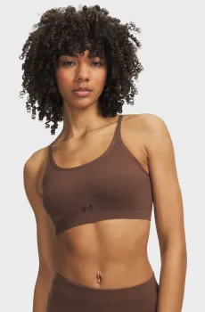 Женский коричневый топ Seamless Cotton Low Bra Коричневый M Under Armour 6009864-230