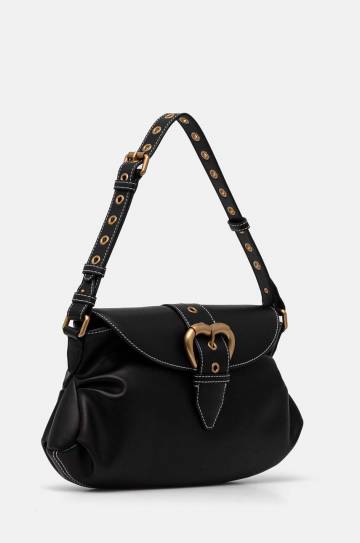 Кожаная сумочка Pinko цвет чёрный 102801 A1W9 Кожаная сумочка Pinko цвет чёрный 102801 A1W9
