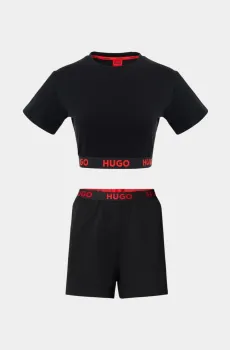 Женская черная пижама Черный L HUGO 10089