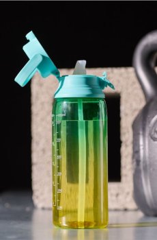 Бутилка з мотиваційною шкалою - бірюзовий