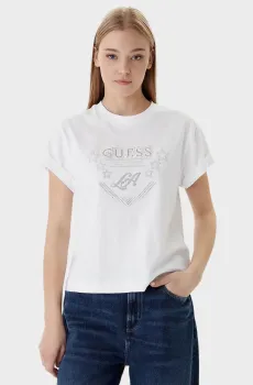 Женская белая футболка Белый L Guess W6RI30.I3Z14;G011