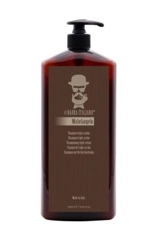 Мужской трехвалентный шампунь для волос Barba Italiana Michelangelo Shampoo Triple Action, 1 л