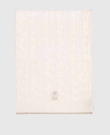 Детский белый шарф из кашемира