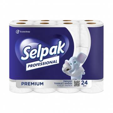 Туалетная бумага Selpak Professional Premium белая, 3-слойная, 24 рулона Туалетная бумага Selpak Professional Premium белая, 3-слойная, 24 рулона