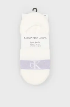 Женские белые следы (2 пары) HIGH CUT Белый 39-42 Calvin Klein 701230601