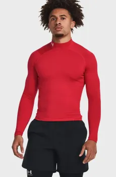Мужской красный термореглан UA CG Armour Comp Mock Красный M Under Armour 1366072-600