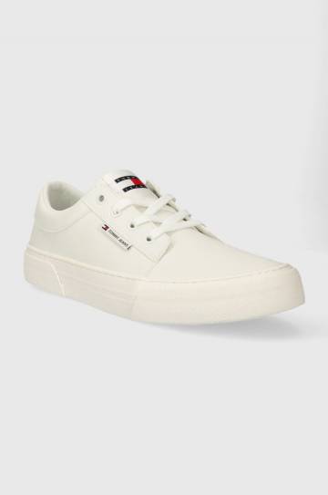 Кроссовки Tommy Jeans TJM VULC. SKATE DERBY ESS цвет белый EM0EM01400 Кроссовки Tommy Jeans TJM VULC. SKATE DERBY ESS цвет белый EM0EM01400